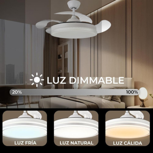 Ventilador techo blanco radiante