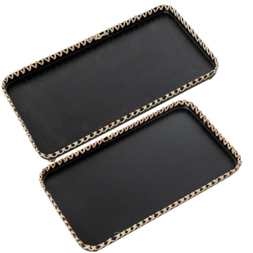 Set 2 bandejas negro