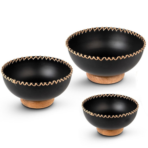 Set 3 centros negro y natural