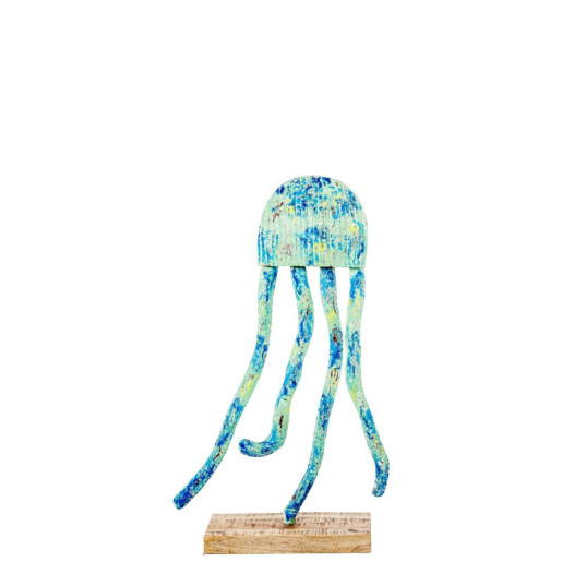Figura medusa azul y verde