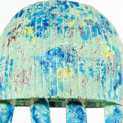 Figura medusa azul y verde