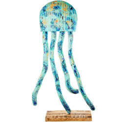 Figura medusa azul y verde