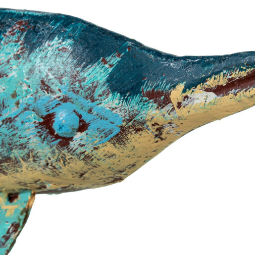 Figura delfin  azul, verde y amarillo