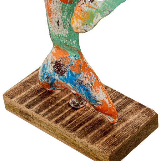 Figura delfin azul, verde y naranja