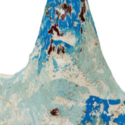 Figura estrella de mar azul y blanco