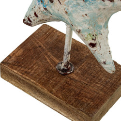 Figura estrella de mar azul y blanco
