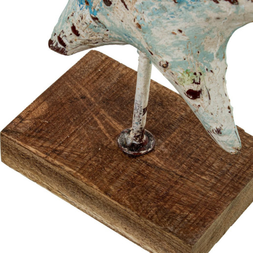 Figura estrella de mar azul y blanco