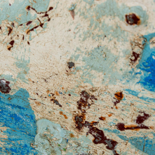Figura estrella de mar azul y blanco