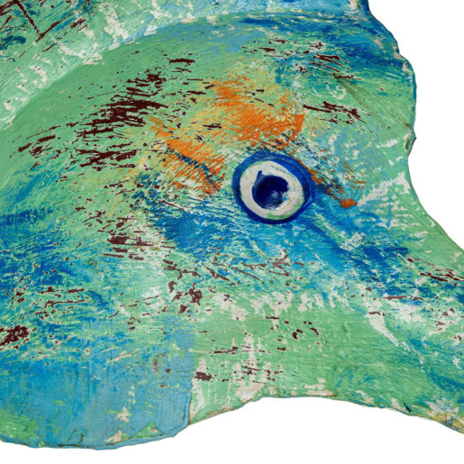 Figura caballito de mar azul y verde