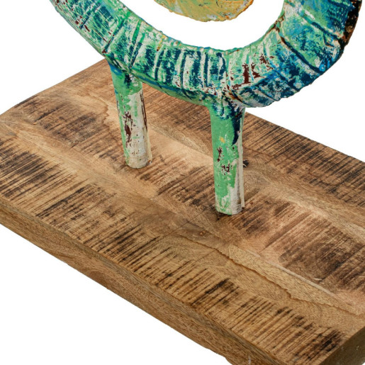 Figura caballito de mar azul y verde