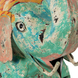 Figura elefante azul y amarillo