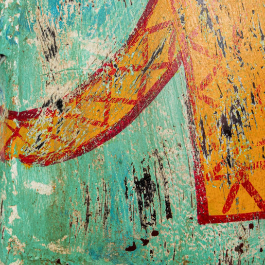 Figura elefante azul y amarillo