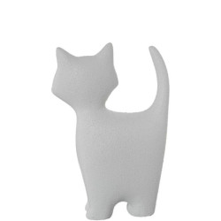 Figura gato blanco y dorado