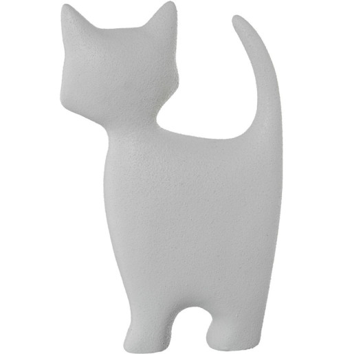 Figura gato blanco y dorado