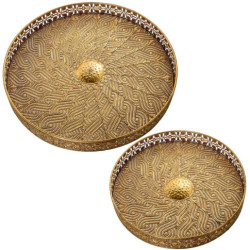 Set 2 bandejas dorado
