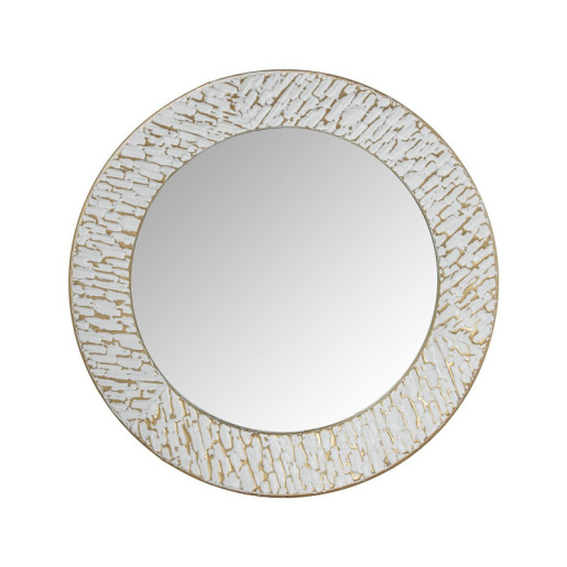 Espejo pared dorado y blanco