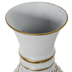 Jarron dorado y blanco