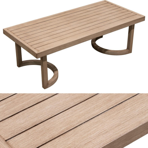 Set sofa + 2 sillones y mesa beige y natural
