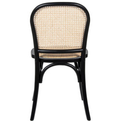 Silla natural y negro