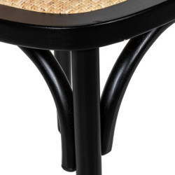 Silla natural y negro