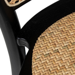 Silla natural y negro