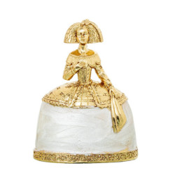 Figura menina dorado y blanco