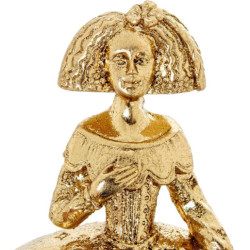 Figura menina dorado y blanco