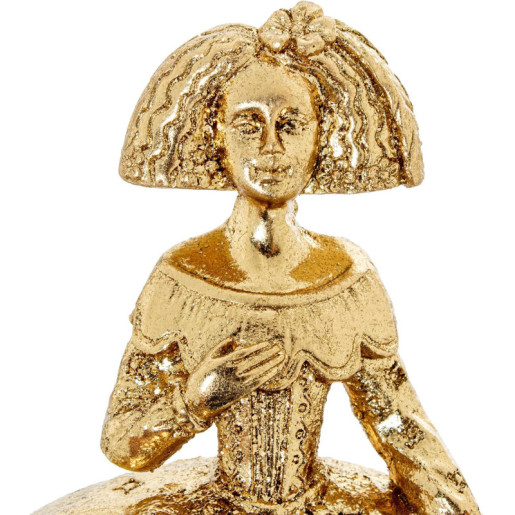 Figura menina dorado y blanco