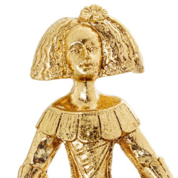 Figura menina dorado y blanco