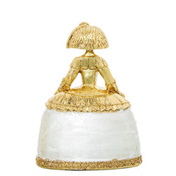 Figura menina dorado y blanco