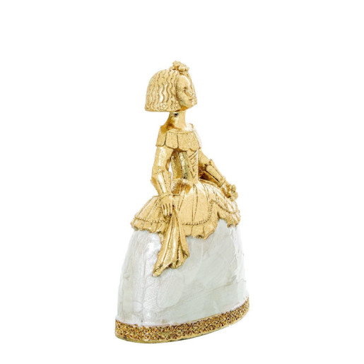 Figura menina dorado y blanco
