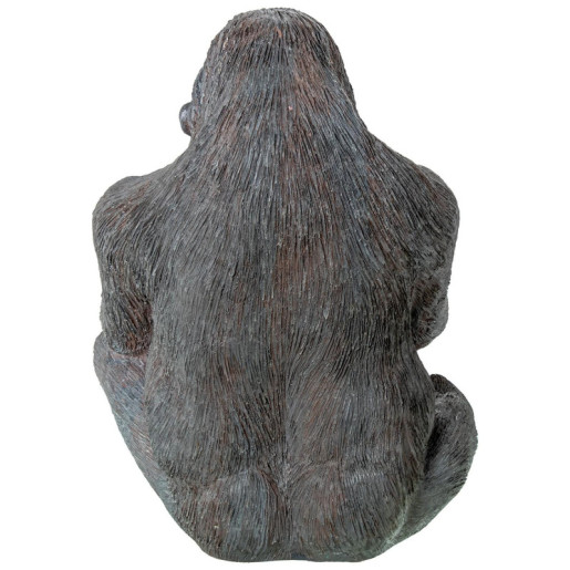 Figura gorila dorado y blanco