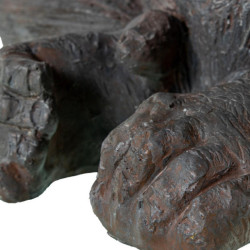 Figura gorila dorado y blanco