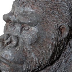 Figura gorila dorado y blanco