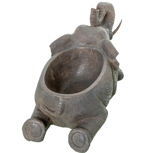 Figura macetero elefante gris