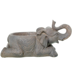 Figura macetero elefante gris