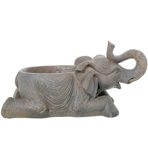 Figura macetero elefante gris