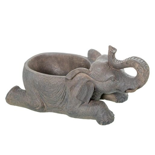 Figura macetero elefante gris