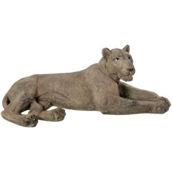 Figura leona beige grisaceo