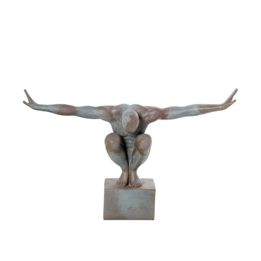 Figura gimnasta gris y marron