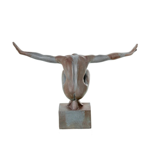 Figura gimnasta gris y marron