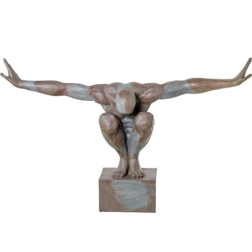 Figura gimnasta gris y marron