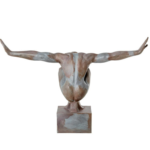 Figura gimnasta gris y marron