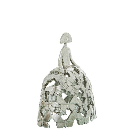 Figura menina plateado