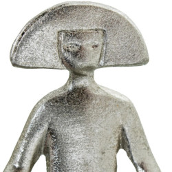 Figura menina plateado