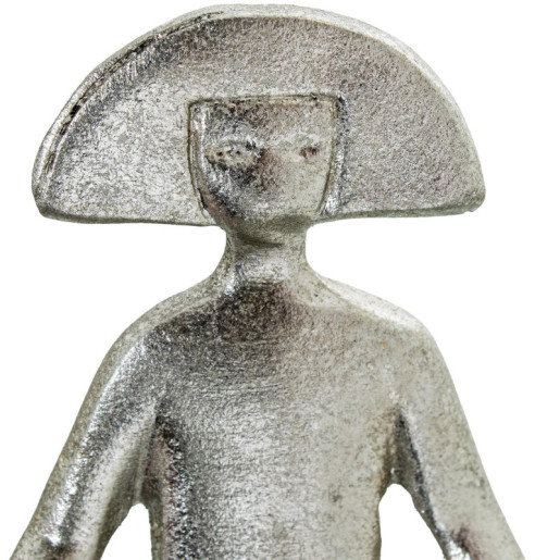 Figura menina plateado