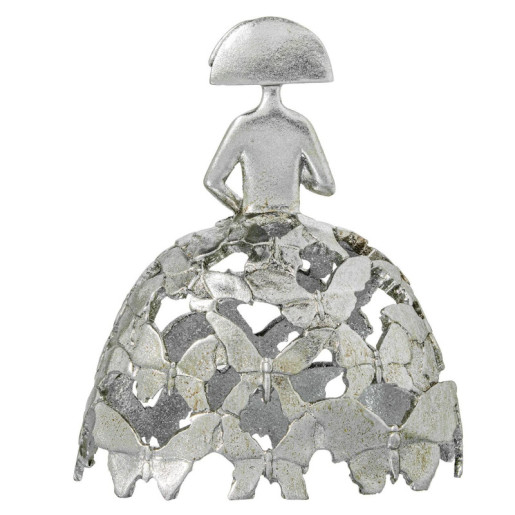 Figura menina plateado