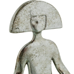 Figura menina plateado