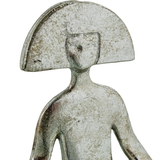Figura menina plateado