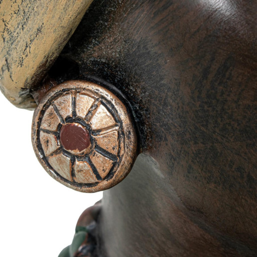 Figura busto africana dorado y negro